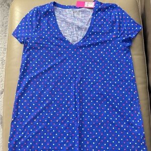 Lilly Pulitzer Blue V-Neck Tee
